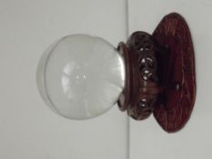 Large crystal ball on a stand to include mat