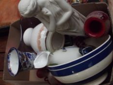 Box of glass and ceramics