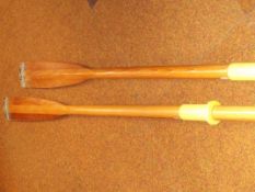 A pair of rowing oars