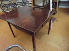 One draw folding table