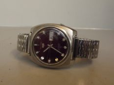 Seiko 5 automatic wristwatch with blue dial, possi