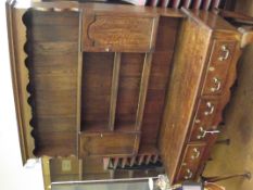 1920's oak dresser on cabriole legs