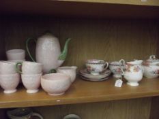Part Royal Albert tea set and part Falcon ware tea