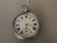 Silver cased pocket watch