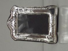 Silver stamped small photo frame