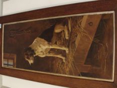 Victorian School, oil on canvas. Portrait of a fox