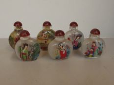 6 oriental scent bottles