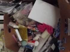 Large box of craft making supplies