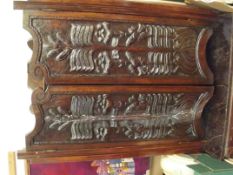 Early carved corner cupboard