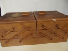 Cantilever sewing box