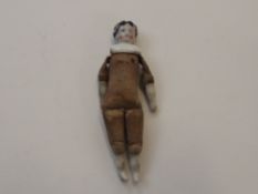 Victorian porcelain headed rag doll