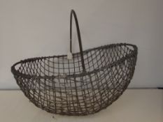 Early 20th century outdoor flower basket