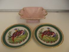 Crown Devon bowl together with two plates