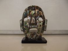 Mayan souvenir ware Abalone mask