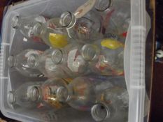 12x Vintage advertising enamelled milk bottles
