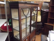 Victorian display cabinet, leg a/f