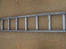 Vintage wooden ladders