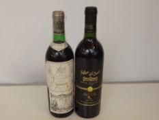 Bottle of Marques De Riscal and bottle Gran Reserv