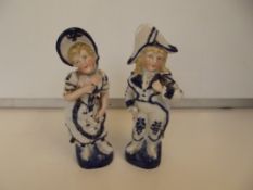 Pair of Victorian German figures, one a/f