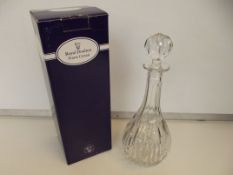 Royal Doulton crystal decanter, boxed