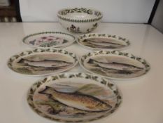 5 Portmeirion plates together Portmeirion bowl