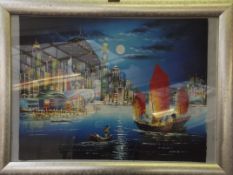 Framed painting of Hongkong