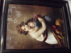 Early lithograph mother and child