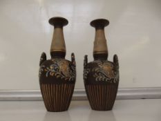 Pair of Royal Doulton stoneware vases