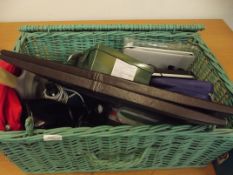 Wicker basket and contents