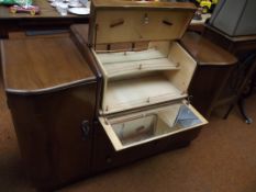 Retro walnut cocktail cabinet