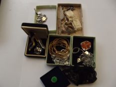 Collection of costume jewellery, some silver