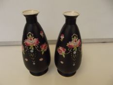 Pair of Crown Devon vases