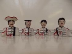 Lorna Bailey, set of 4 Beatles busts