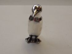 Silver stamped penguin figure
