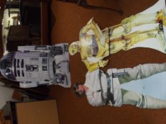 Three Star Wars Character Cut Out Company figures,