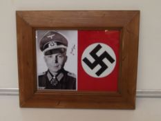 Framed German soldier and Swostica