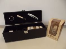 Wine box with utilities with British Sherry togeth