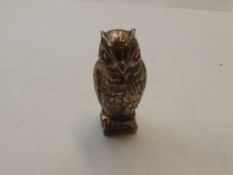 Brass owl vesta case