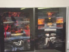 Two framed modern prints