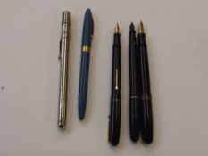 Fountain pen with 14 ct gold nib and others