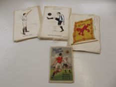 Large collection of football silks and flags
