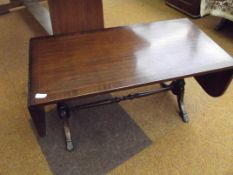 Regency style drop leaf sofa table in mahogany
