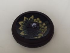 Framed Moorcroft Blue Finch plaque