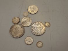Collection of coins to include a Victorian Crown