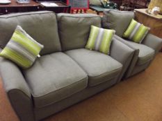 Contemporary two seater sofa and armchair, good sm