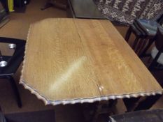 Golden oak drop leaf dining table on barley twist