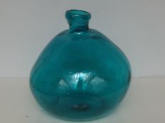 Large bulbous glass vase
