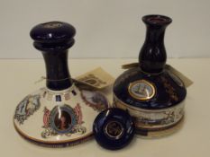 Two Navy rum decanters (Empty)