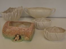Five Sylvac flower troughs