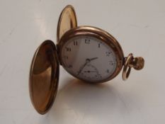 Yellow metal pocket watch Star Dennison watch case